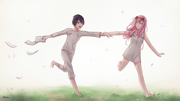 Download Childhood friends Hiro and Zero Two from Darling In The Franxx