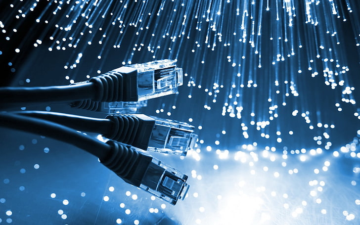 HD wallpaper: ethernet cable, network, fiber, light, Technology