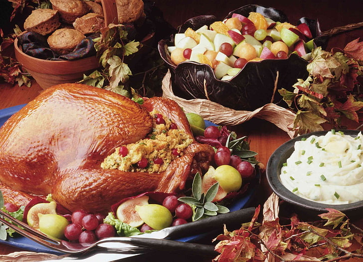 thanksgiving widescreen backgrounds, food, food and drink, freshness, HD wallpaper