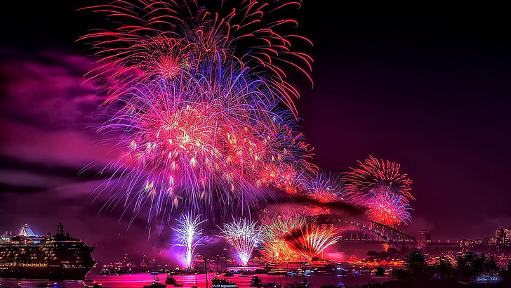 firework, night, light, july, celebration, star, festival, new