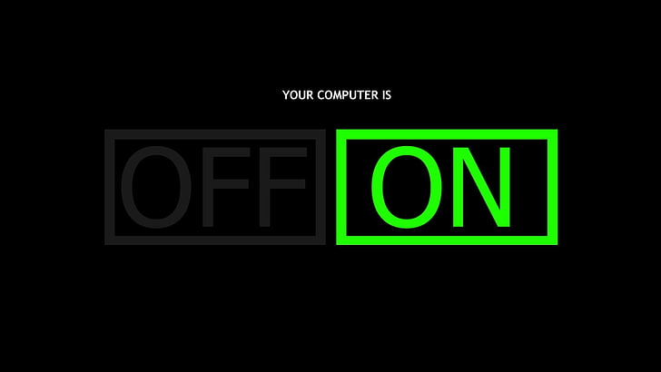 off on text overlay, humor, motivational, black background, minimalism, HD wallpaper