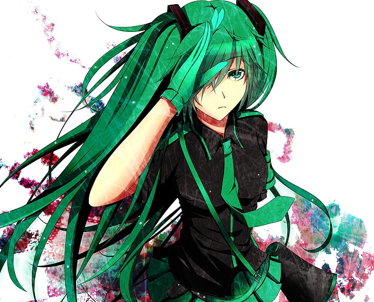 Hd Wallpaper Green Haired Girl Anime Character Love Is War Art Lily Vocaloid Wallpaper Flare