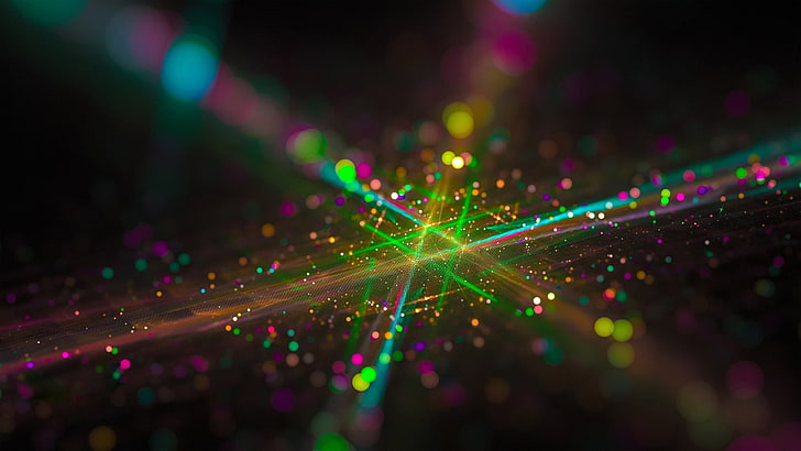 multicolored bokeh light wallpaper, shallow focus photography of light rays