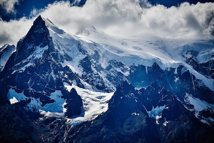 8K, Cordillera Paine, Snow mountains, 4K, Chile