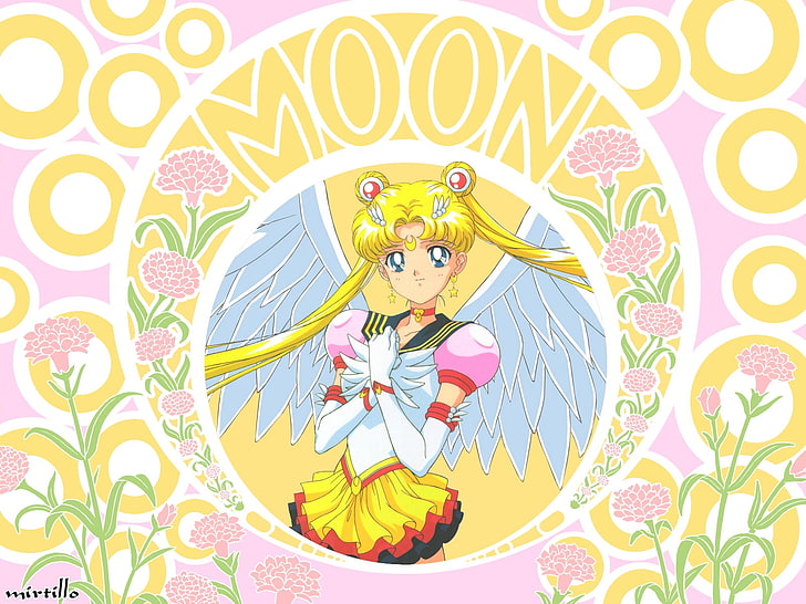 Sailor Moon, tsukino usagi, girl, wings, pose, vector, computer Graphic, HD wallpaper