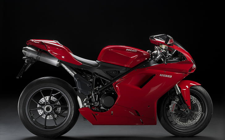 Ducati 1198 Super Bike HD, red ducati sports bike, bikes, motorcycles, HD wallpaper