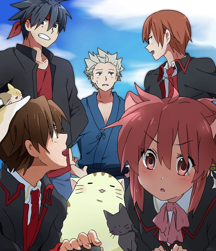 Little Busters!, Natsume Rin, Natsume Kyōsuke, Naoe Riki, Inohara Masato, HD wallpaper