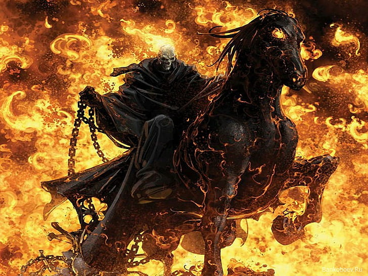 fire, Ghost Rider, HD wallpaper