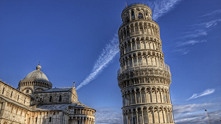 leaning tower of Pisa, Italy, building, architecture, built structure, HD wallpaper