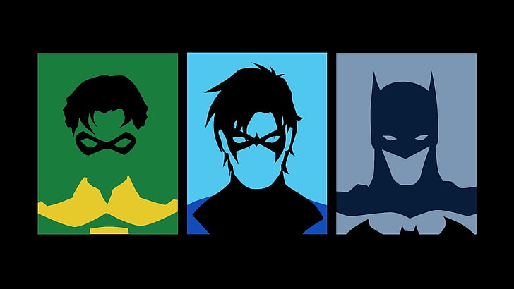 HD wallpaper: robin and batman illustration, Nightwing, Robin (DC Comics),  silhouette | Wallpaper Flare