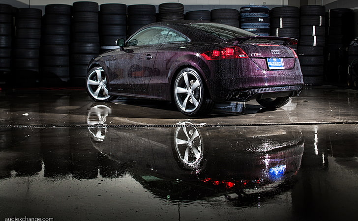 Audi TT-RS in Black Cherry Pearl Effect, purple coupe, Cars, Special