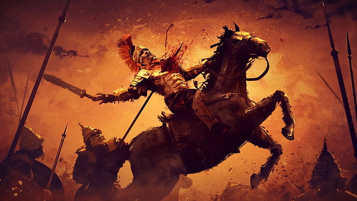 knight riding horse digital wallpaper, video games, Ryse: Son of Rome, HD wallpaper