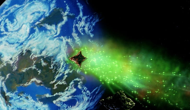 space, Gundam, Char's Counterattack, Mobile Suit Gundam, Earth