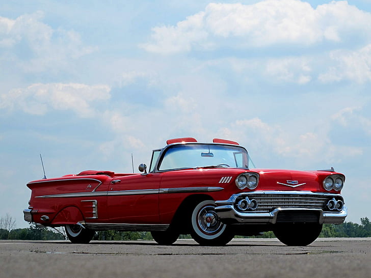 1958 Chevy Bel Air, chevrolet, convertible, vintage, classic