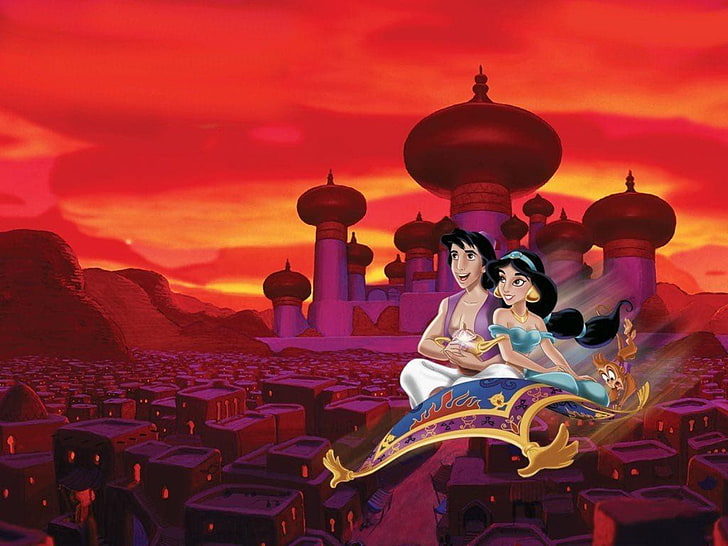 HD wallpaper: Aladdin, Disney Aladdin and Jasmine wallpaper, Cartoons,  architecture | Wallpaper Flare