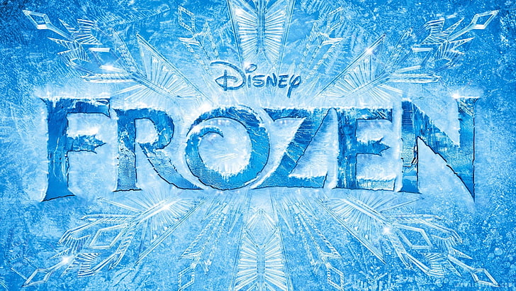 FROZEN 2013 Movie HD Wallpaper 04, Disney Frozen logo, blue, cold temperature, HD wallpaper