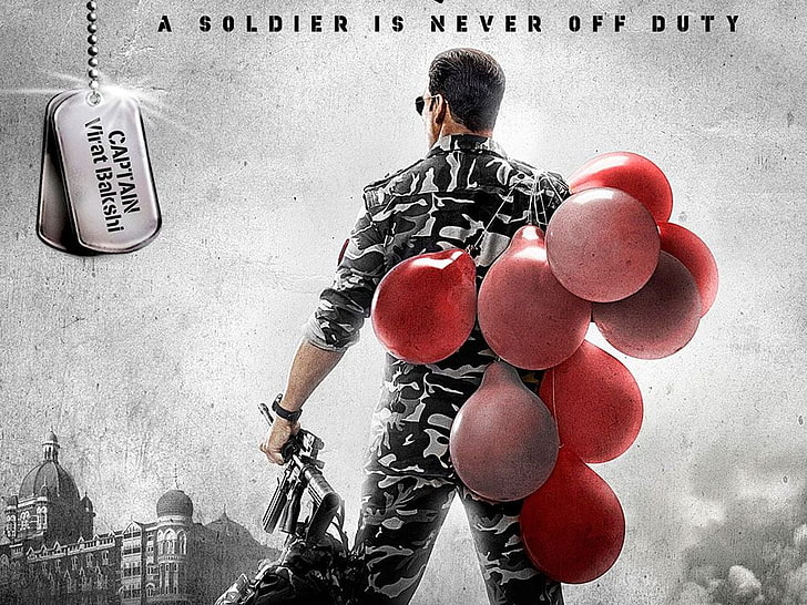 HD wallpaper: Akshay Kumar Holiday Movie, A Soldier is Never off Duty,  Movies | Wallpaper Flare