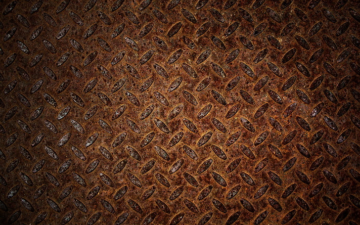 rustic steel surface, metal, iron, backgrounds, plate, pattern, HD wallpaper