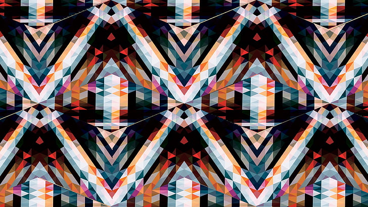 multicolored abstract illustration, geometry, Andy Gilmore, symmetry, HD wallpaper