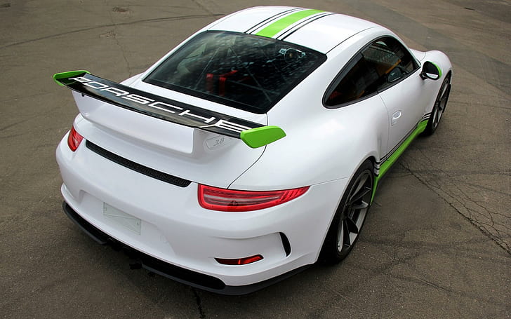 2014 fostla de Porsche 991 GT3 2, white porsche 911, cars, HD wallpaper