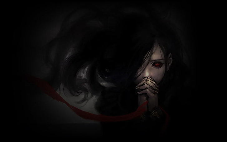 Scary Anime Girl With Red Eyes posted by Samantha Peltier scary anime girl  eyes HD wallpaper  Pxfuel