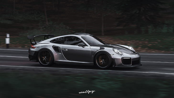 911, Porsche, Microsoft, GT2 RS, game art, Forza Horizon 4, HD wallpaper