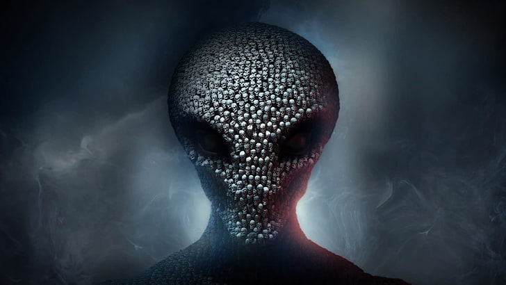 aliens, XCOM 2, spooky, head, video games, headshot, portrait