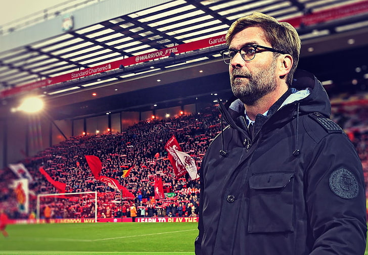 Jurgen Klopp, Liverpool FC, real people, stadium, sport, men, HD wallpaper