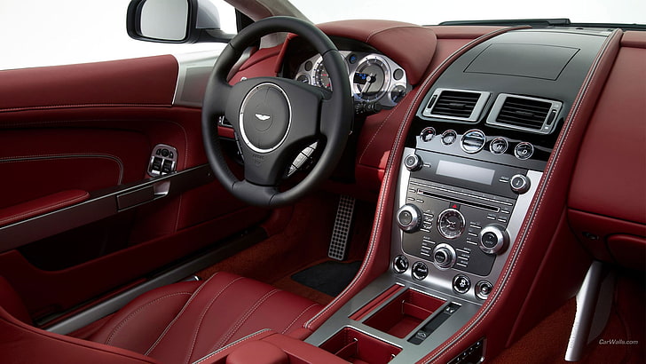 Aston Martin DB9, car, car interior, mode of transportation, HD wallpaper