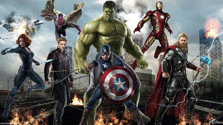 Marvel wallpaper, The Avengers, Avengers: Age of Ultron, Black Widow, HD wallpaper
