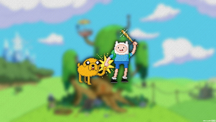 Adventure Time, Pixel Art, Trixel, HD wallpaper