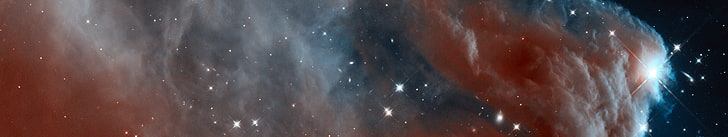 clouds and star illustration, ESA, Hubble Deep Field, space, nebula