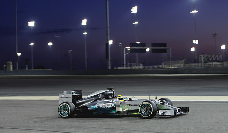 gray and black Petronas F-1 race car, Formula 1, Mercedes AMG, HD wallpaper