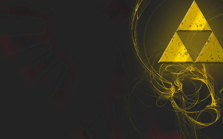 The Legend of Zelda logo digital wallpaper, Triforce, digital art, HD wallpaper