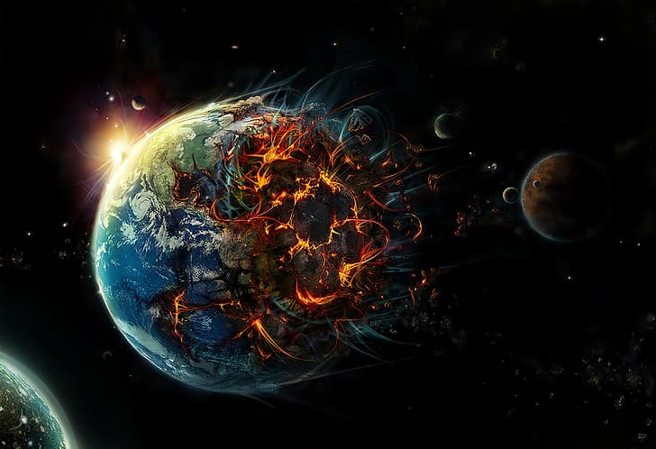 HD wallpaper: Planet, Earth, Apocalypse, The End Of The World, Destruction  | Wallpaper Flare