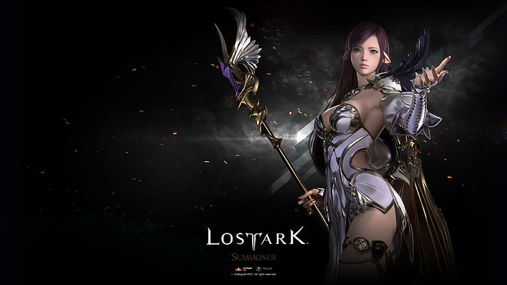 girl, background, the game, sparks, Lost Ark