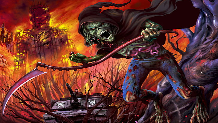 Iron Maiden Bands Groups Entertainment Hard Rock Heavy Metal Eddie Album Art Dark Skulls Covers Download, HD wallpaper
