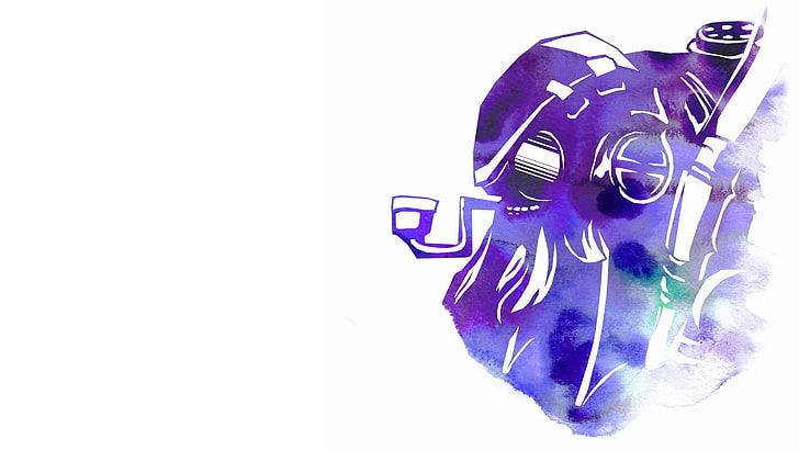 purple light digital wallpaper, Dota 2, Tinker, video games, white background