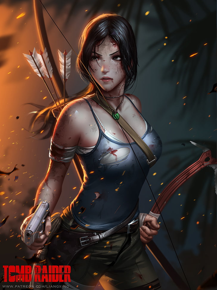 Tomb Raider game application wallpaper, digital art, artwork, HD wallpaper