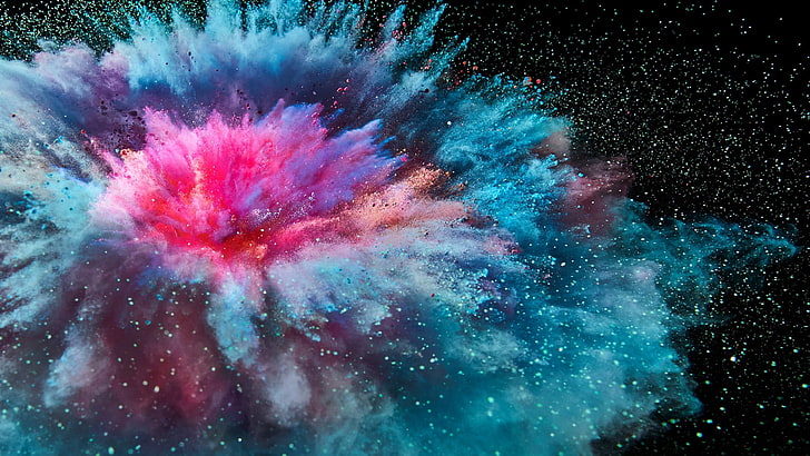 explosion, colors, explosive, HD wallpaper