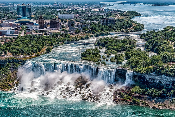 Niagara Falls, USA, waterfall, HD wallpaper