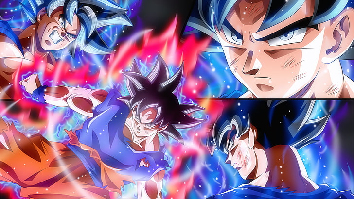 Dragon Ball Z Goku collage illustration, Dragon Ball Super, Ultra Instinct