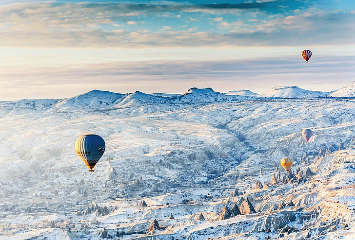 Cappadocia, Hot air balloon, Nature, turkey
