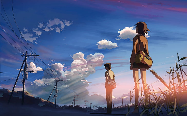 5 Centimeters Per Second, anime, nature, clouds, Makoto Shinkai