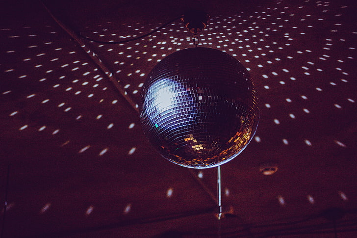 black and brown disco light, mirror, rotation, disco Ball, lighting Equipment, HD wallpaper