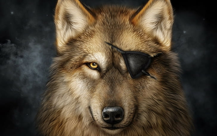 HD wallpaper: animals digital art wolf yellow eyes smoke, one animal, animal  themes | Wallpaper Flare