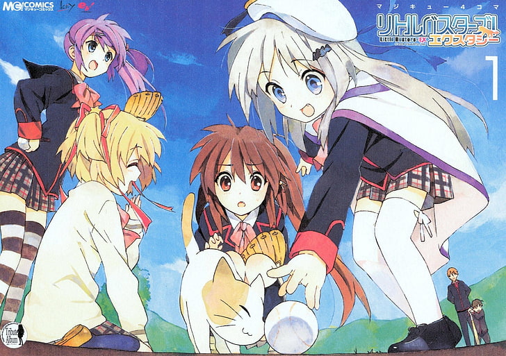 Little Busters!, anime girls, Natsume Rin, Saigusa Haruka, Noumi Kudryavka