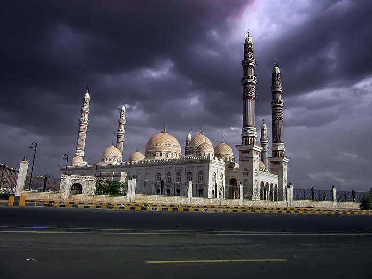 Arch, Mosque, Yemen, HD wallpaper