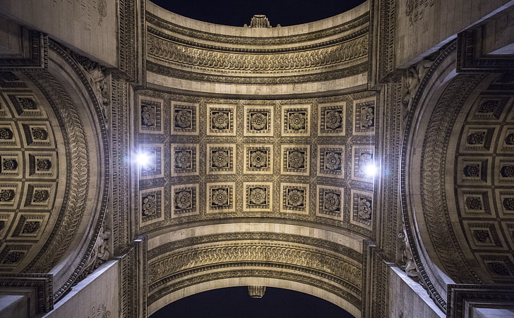 Arc de Triomphe, brown building, Architecture, Paris, Vertical, HD wallpaper