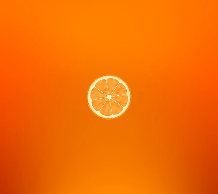 orange, minimalism, orange (fruit), orange color, no people, HD wallpaper